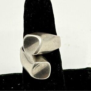 VINTAGE ‘70 Solid Sterling Silver Stamped Antonio Belgiorno Adjustable Ring 8
